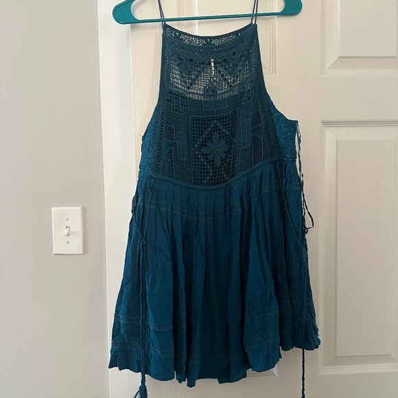 Free People Teal Emily Dress - Picture 2 of 5